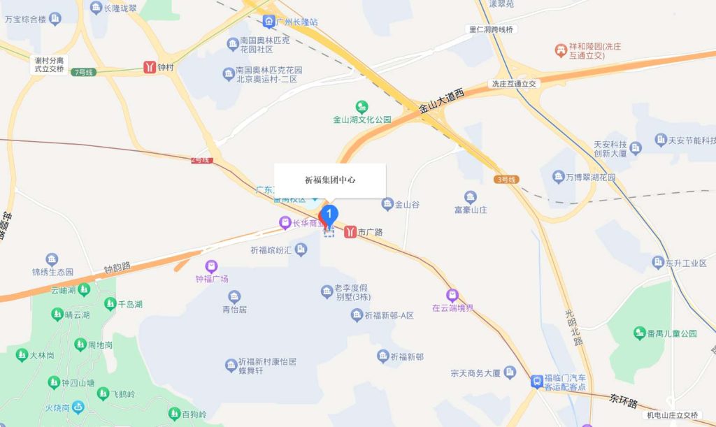 广州总部位置示意图